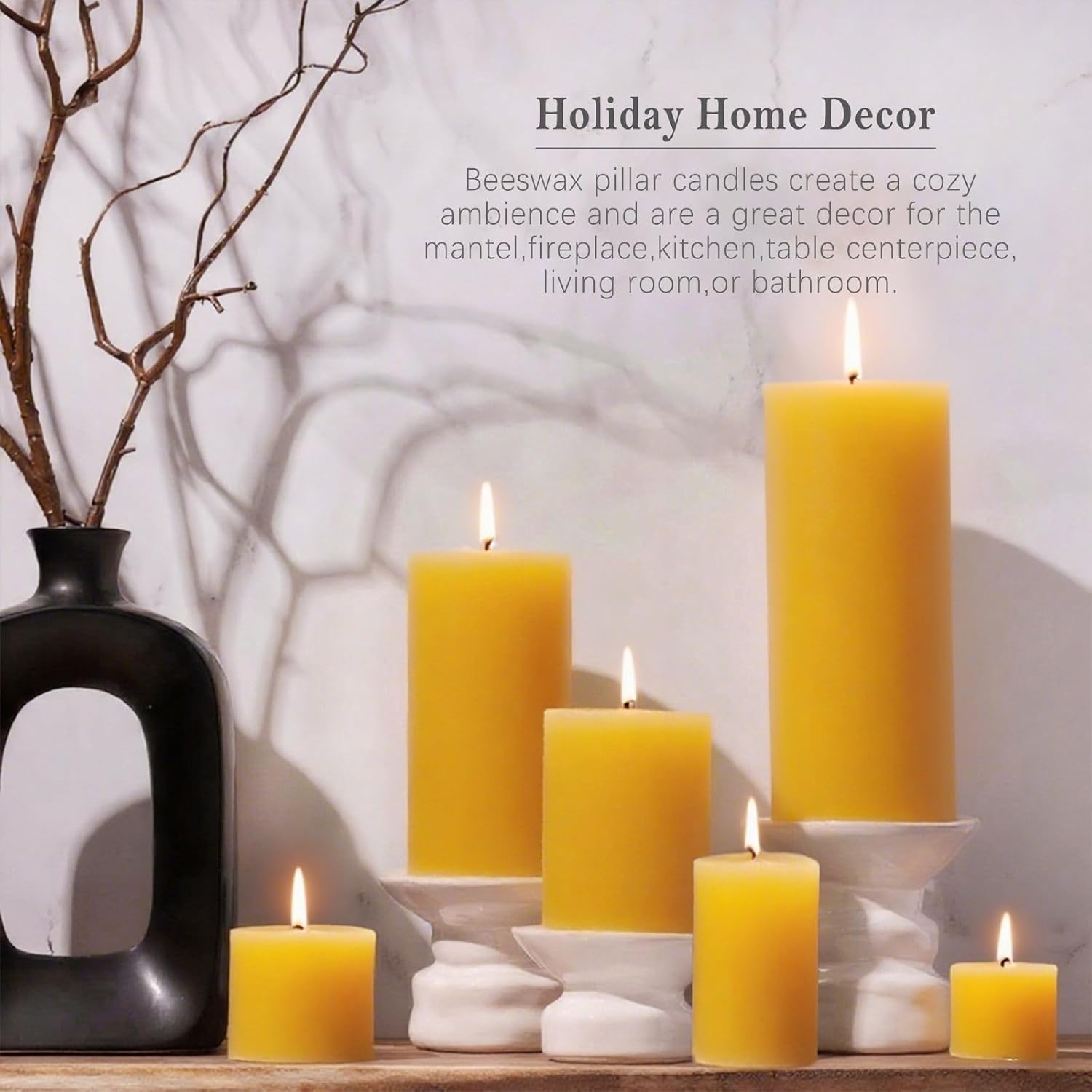 Set di 6 Candele in Cera d'Api - Home Fragrance Non Toxic recensione e prezzo